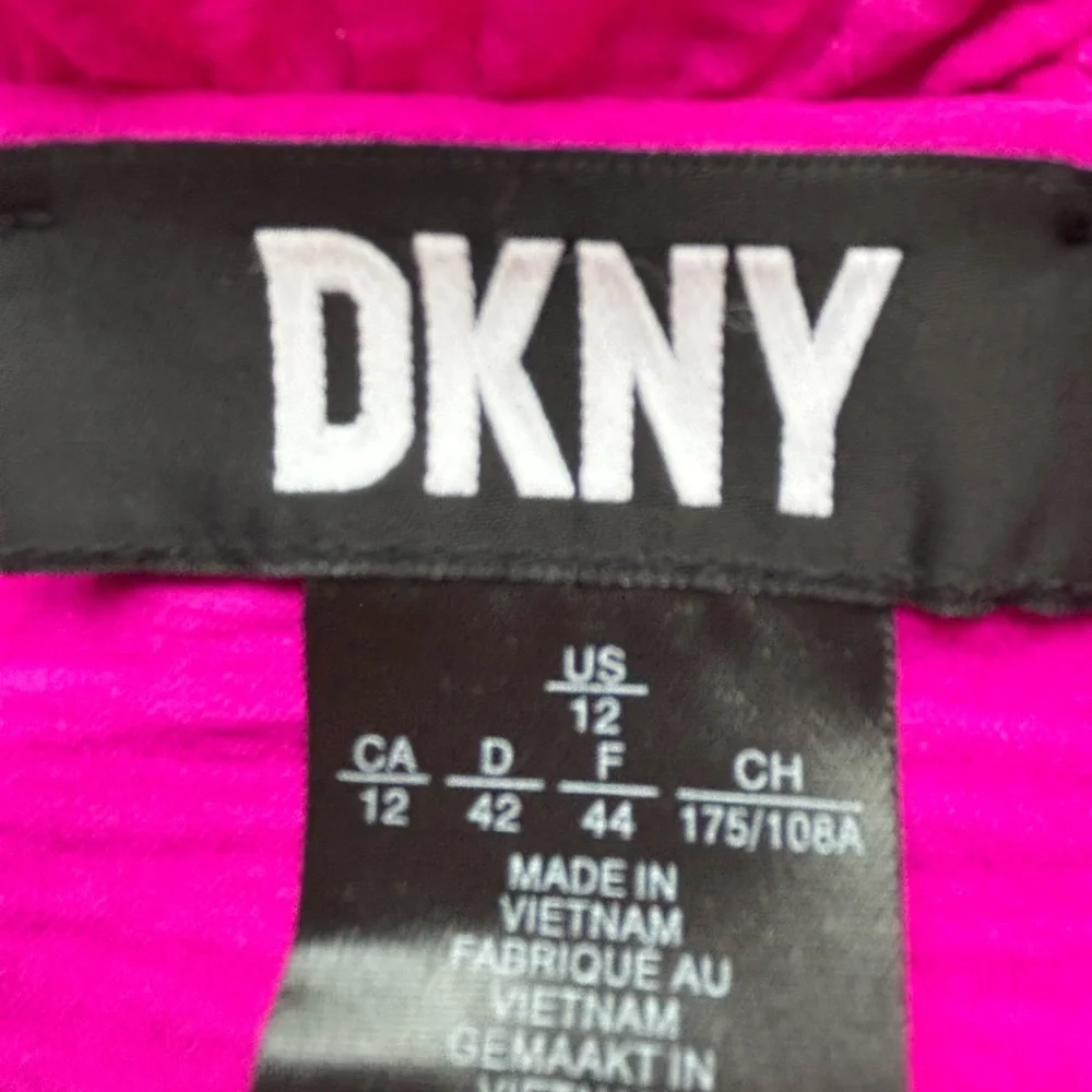 DKNY Magenta Dress Feminine, flounce sleeve - Picture 2 of 8